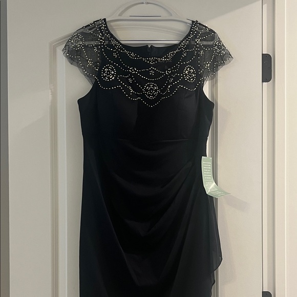 Elegant Navy Beaded Dress - Picture 1 of 5